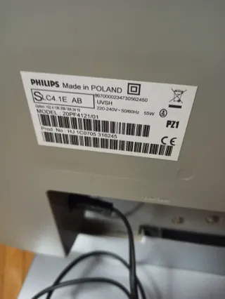 Televisor Philips 20 Negro/Plata