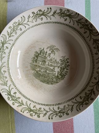 2 Platos La Cartuja de Sevilla Verdes