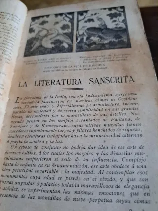 Libro literatura Sánscrita año 1900/1915