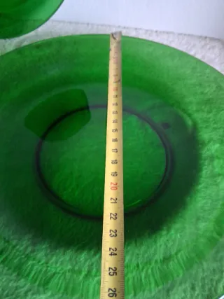 Set 3 Fuentes Ensaladera Vidrio .2ambar y verde.