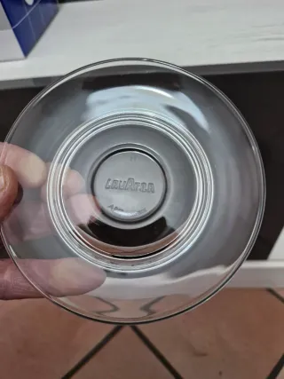 Set 2 Tazzine e Piattini Lavazza Vetro