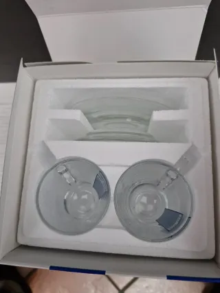 Set 2 Tazzine e Piattini Lavazza Vetro