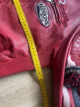 Cazadora Cuero Redskins Roja Talla L