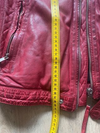 Cazadora Cuero Redskins Roja Talla L