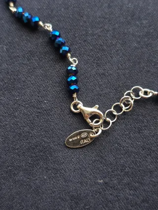 Collana Argento 925 con Cristalli Blu