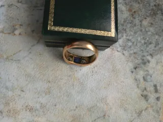 Anillo Oro 18k Zafiro y Diamantes