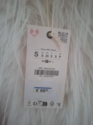 Chaleco efecto pelo Zara nuevo blanco