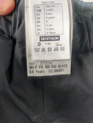 Pantalones de esquí para niño Wedze talla 5 años