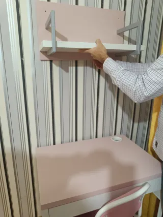 Escritorio y estantería ikea