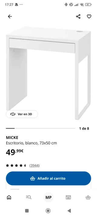 Escritorio y estantería ikea