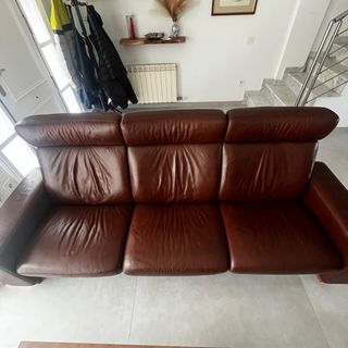 Sofá 3 plazas cuero Stressless