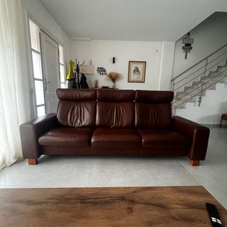 Sofá 3 plazas cuero Stressless