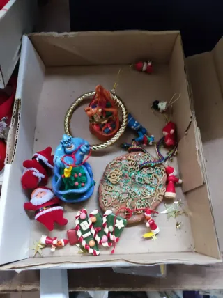 Set di decorazioni e figure per Natale