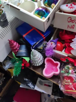 Set di decorazioni e figure per Natale