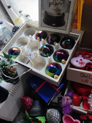 Set di decorazioni e figure per Natale