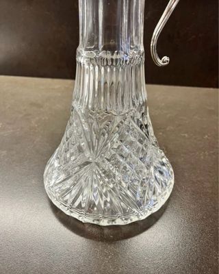 Decantador de Cristal, E.P. Zinc, Silver Plated