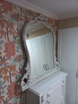 Espejo Shabby Chic Antiguo Renovado