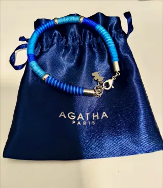 Pulsera Agatha Paris Azul y Plata