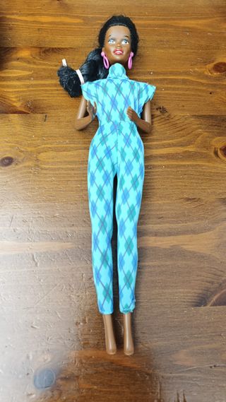 Barbie Vintage Tuta a Quadri Blu