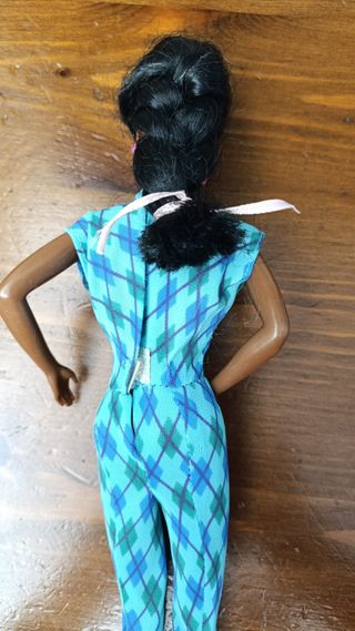 Barbie Vintage Tuta a Quadri Blu