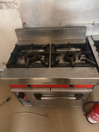 Cocina industrial 2 fuegos + horno