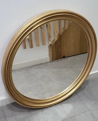 Espejo Redondo Dorado