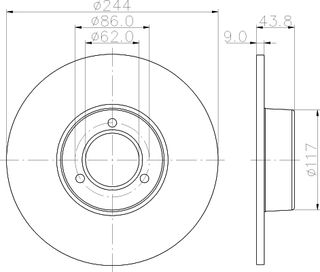 Disco Freno Citroen Visa Nuevo UNIDAD