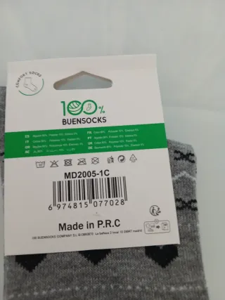Calcetines BUENSOCKS sin goma talla 35-40