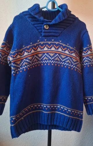 Jersey azul niño talla 3-4 años