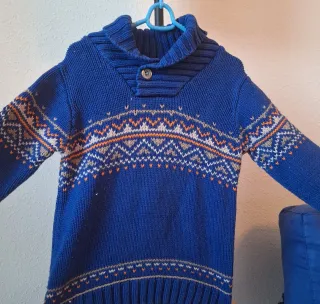 Jersey azul niño talla 3-4 años