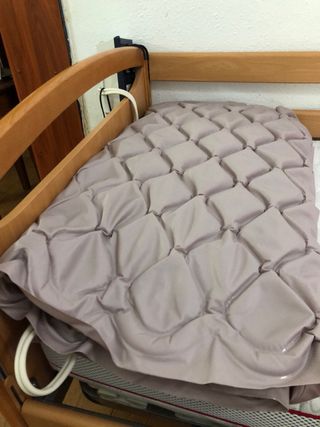 Cama geriátrica con carro elevador, colchon