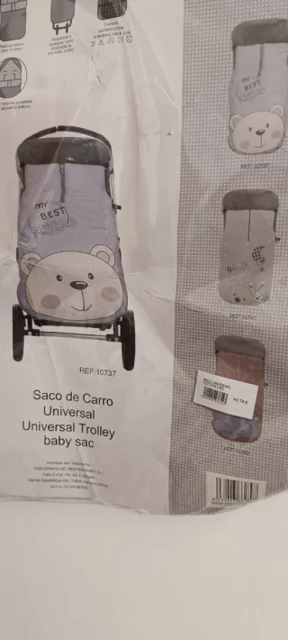 Saco para carrito de bebé gris