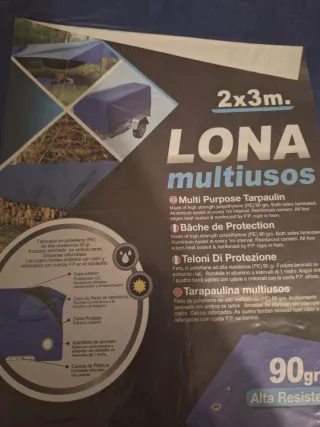 Lona Toldo Multiusos 3x2m Reforzada