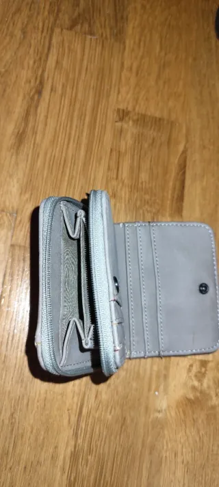 Monedero Misako Gris Cremallera