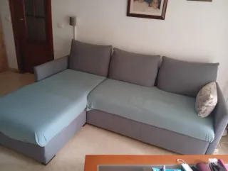 Sofá Cama Chaise Longue Gris/Beige