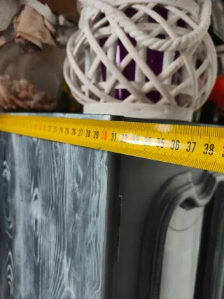 Mueble vitrina salón madera y cristal