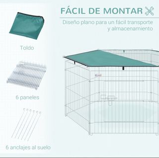 Caseta para perros de metal