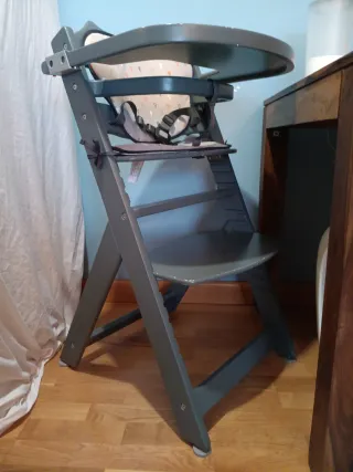 Trona Bebeconfort gris, altura variable