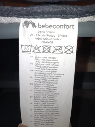 Trona Bebeconfort gris, altura variable