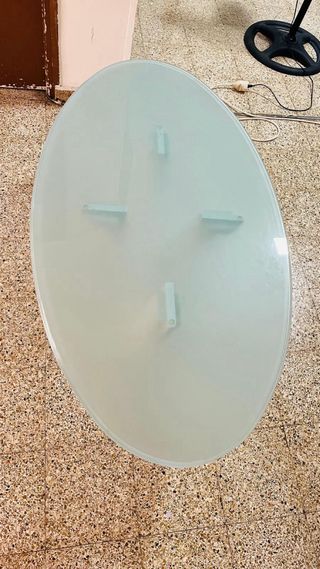 Mesa cristal mármol- comedor