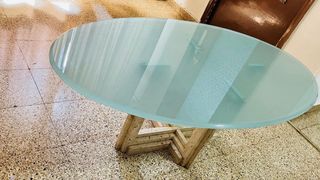 Mesa cristal mármol- comedor