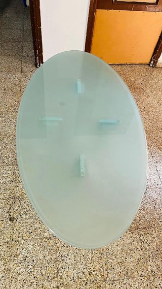 Mesa cristal mármol- comedor