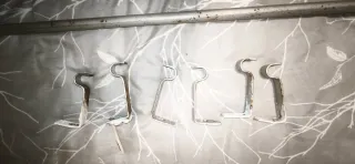 3 Barras cortina metal plateado,