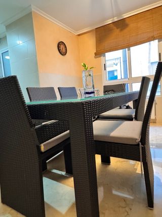 Mesa Comedor + 6 Sillas Interior/Exterior