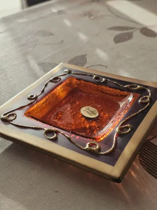 Coppia Svuotatasche Artigianali Decorati a Mano