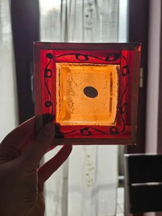 Coppia Svuotatasche Artigianali Decorati a Mano