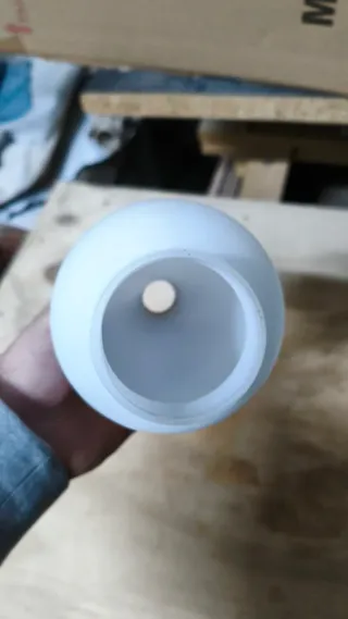 Coppa lampada vintage vetro bianco