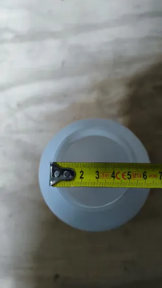 Coppa lampada vintage vetro bianco