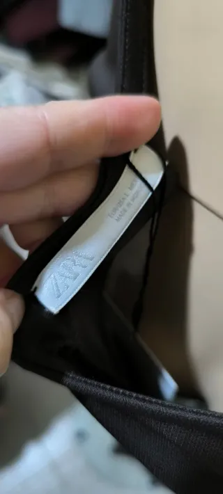 Vestido largo Zara cuello halter