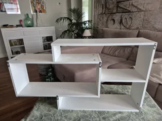 Estantería modular blanca 104x54x20 cm